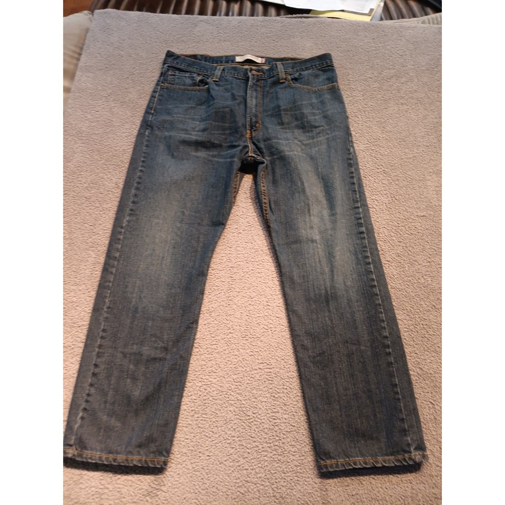 Levi's 505 Regular Fit Men's W38 L30 Blue Denim Straight Leg Jeans Made in Mexic